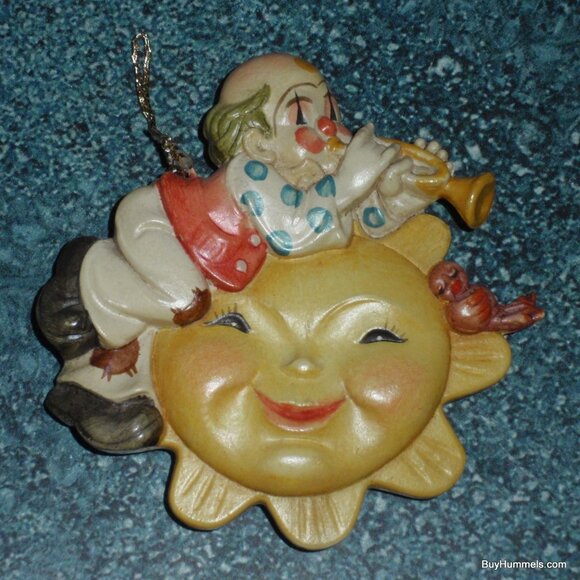 "Happy" Anri Ferrandiz Toriart Christmas Ornament 624-240 Clown With Sun Trumpet - Picture 2 of 3